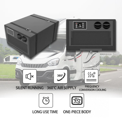 Electric Excavator Bus RV Campervan Car AC Caravan RV Air Conditioner Cooling 24 Volt Under Bench Air Conditioner